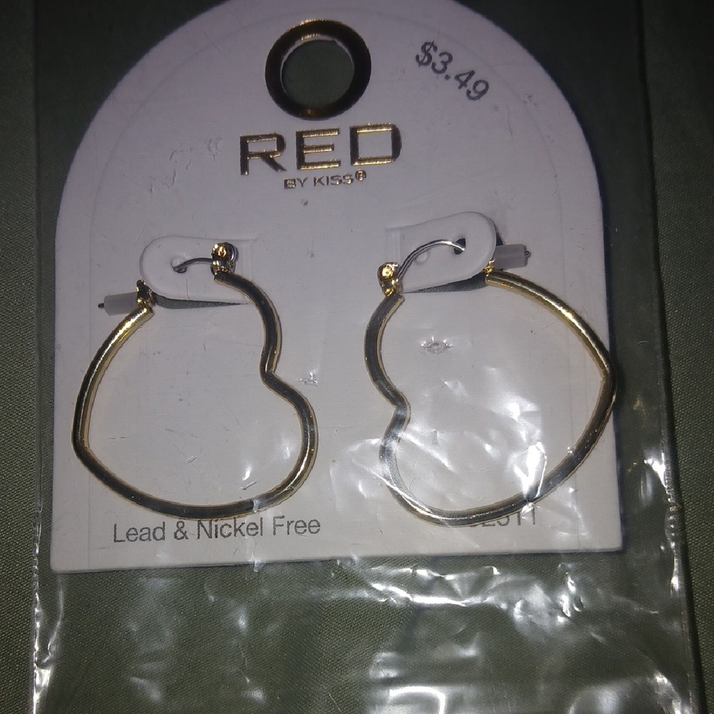 Gold Heart Earrings